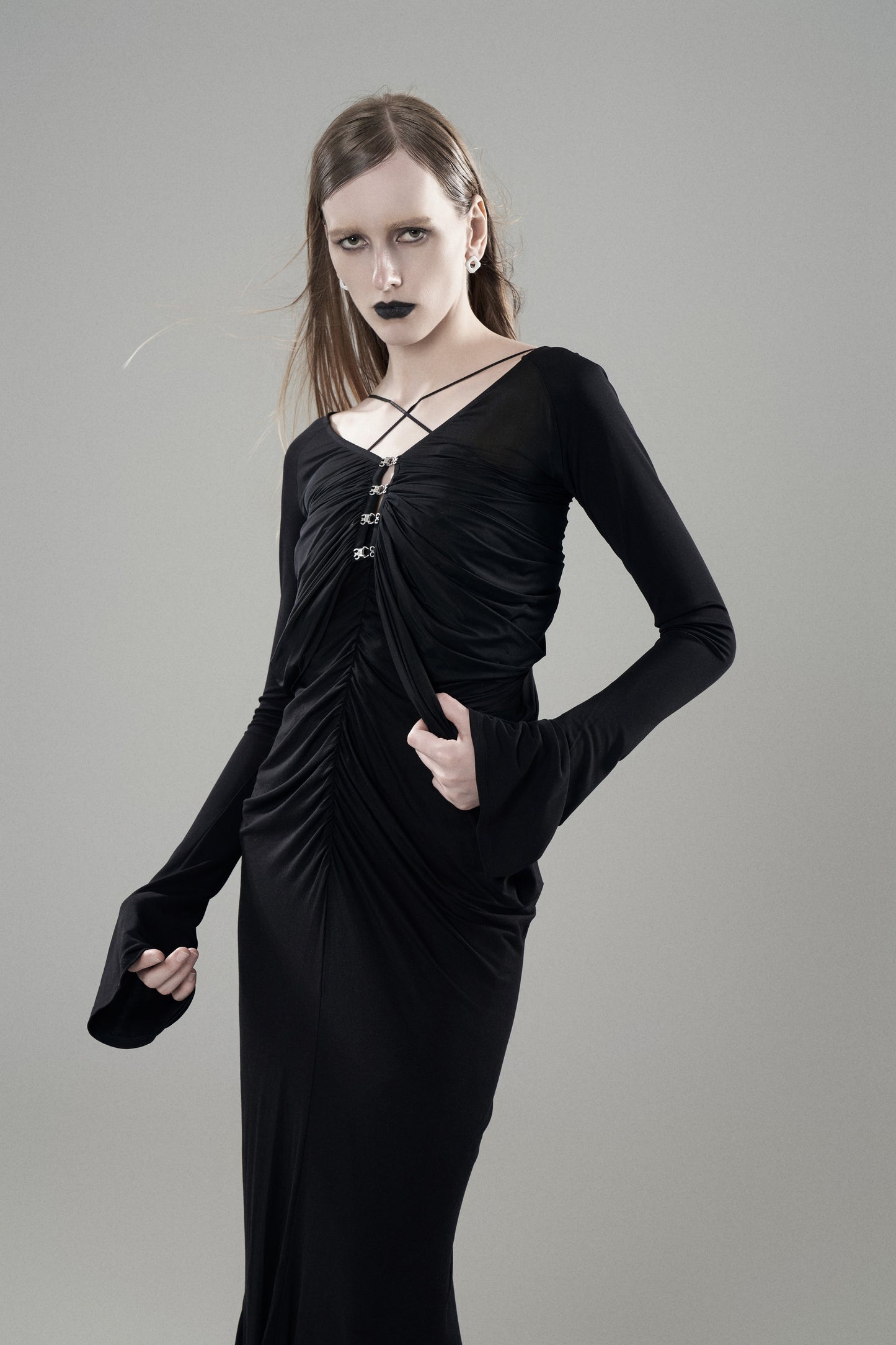 PLEATED BUTTERFLY CARDIGAN