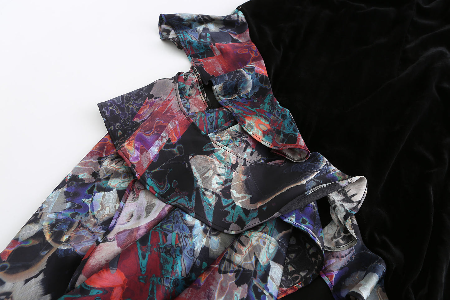 Velvet Print Dress