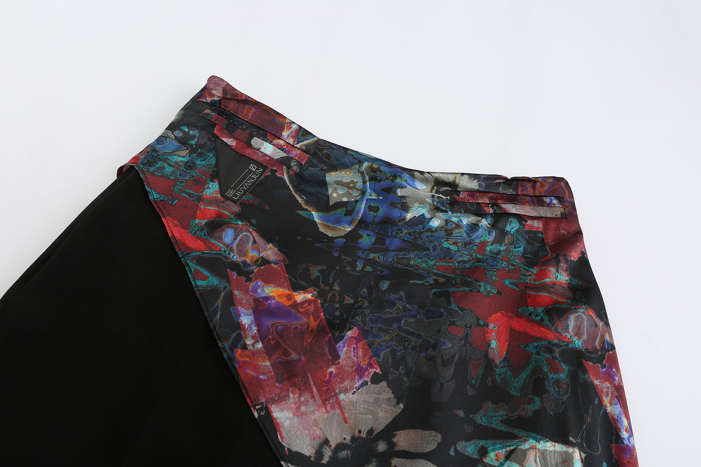 Contrast Skirt Flare Pants