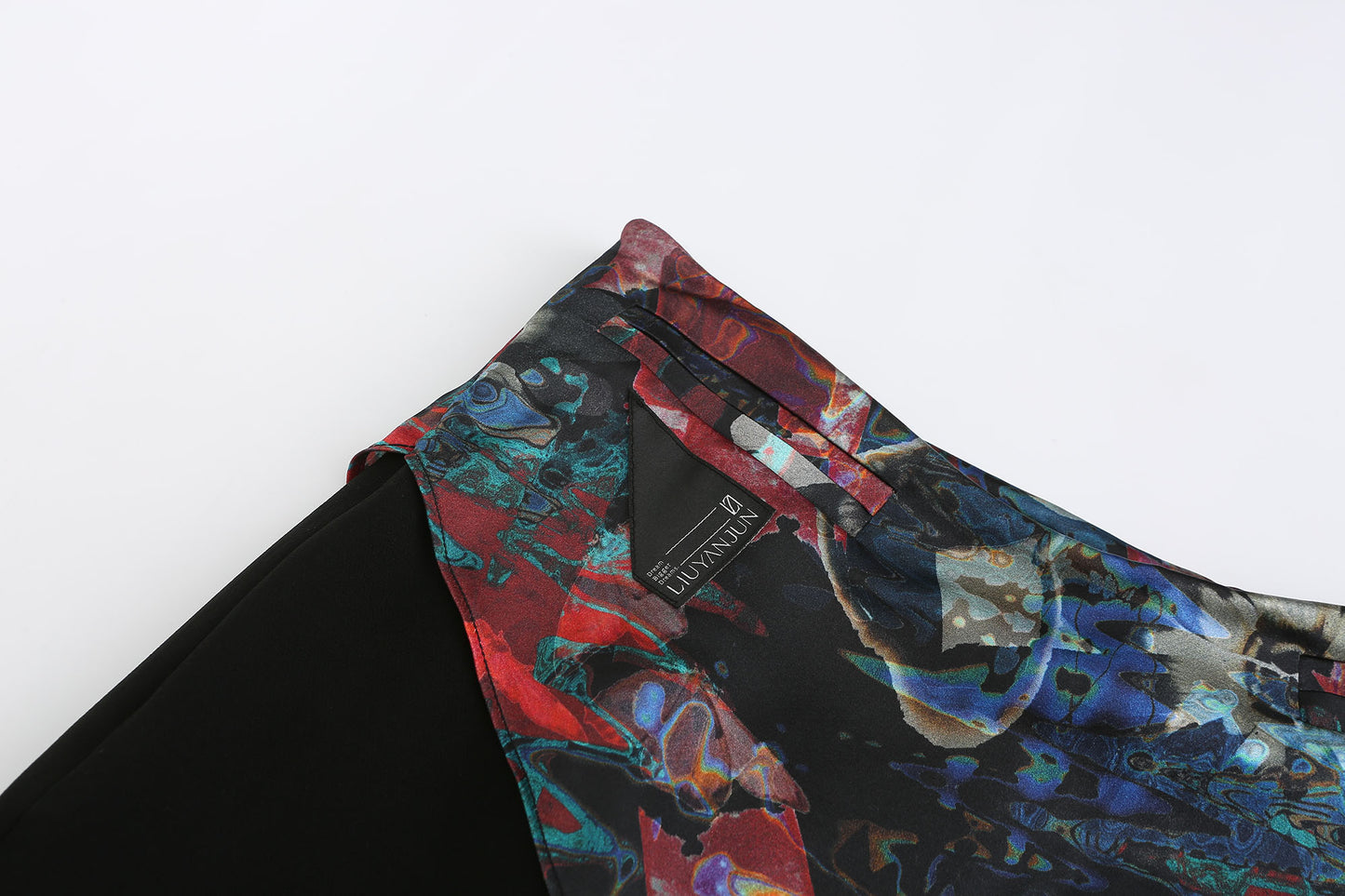 Contrast Skirt Flare Pants