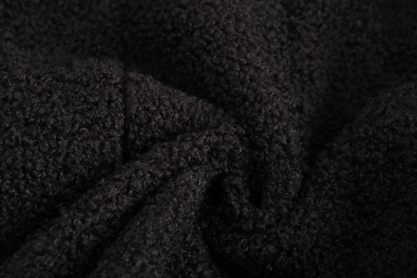 Black Faux Leather Fur Coat