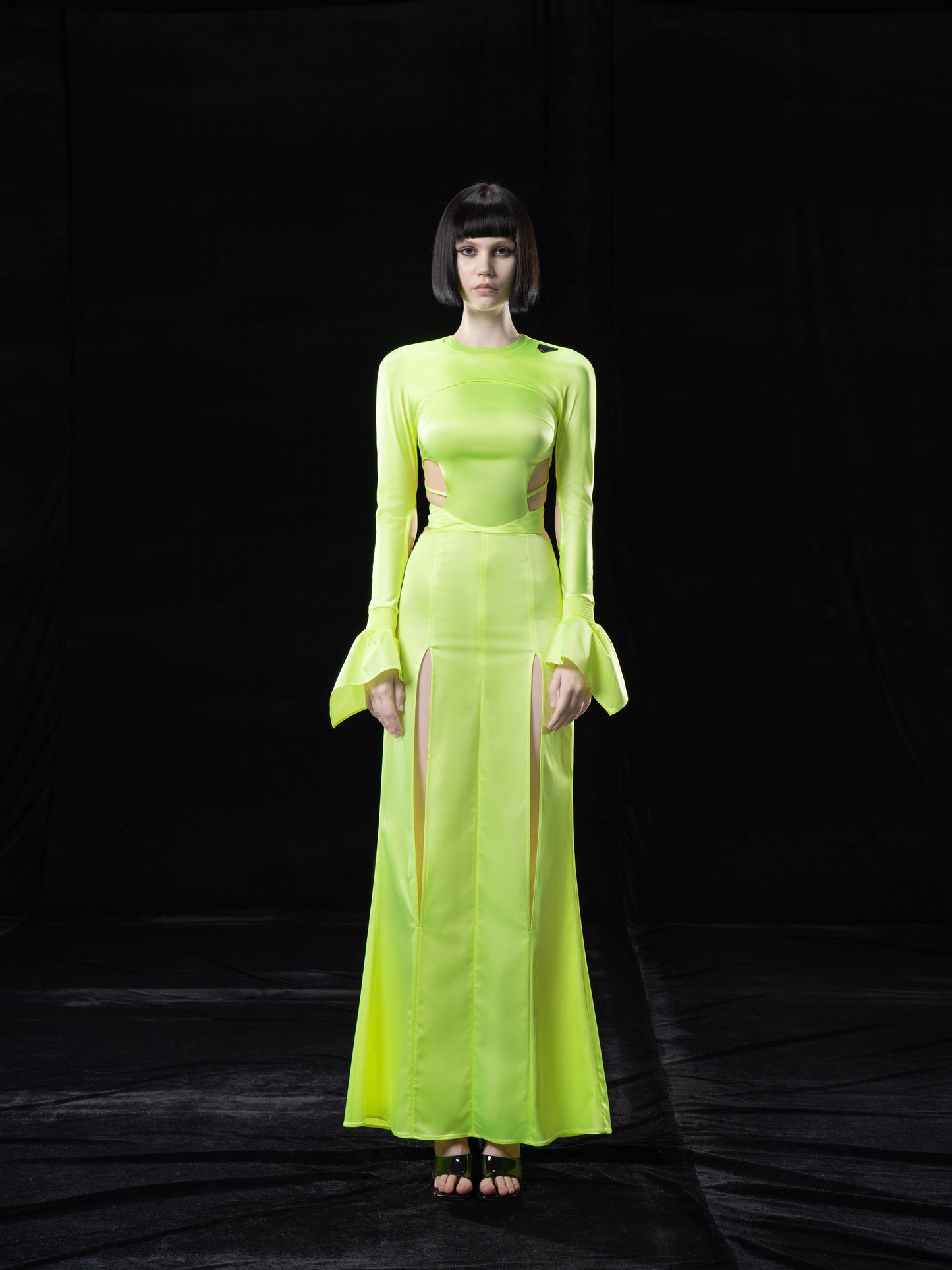 NEON GREEN SUPER-SHORT TOP