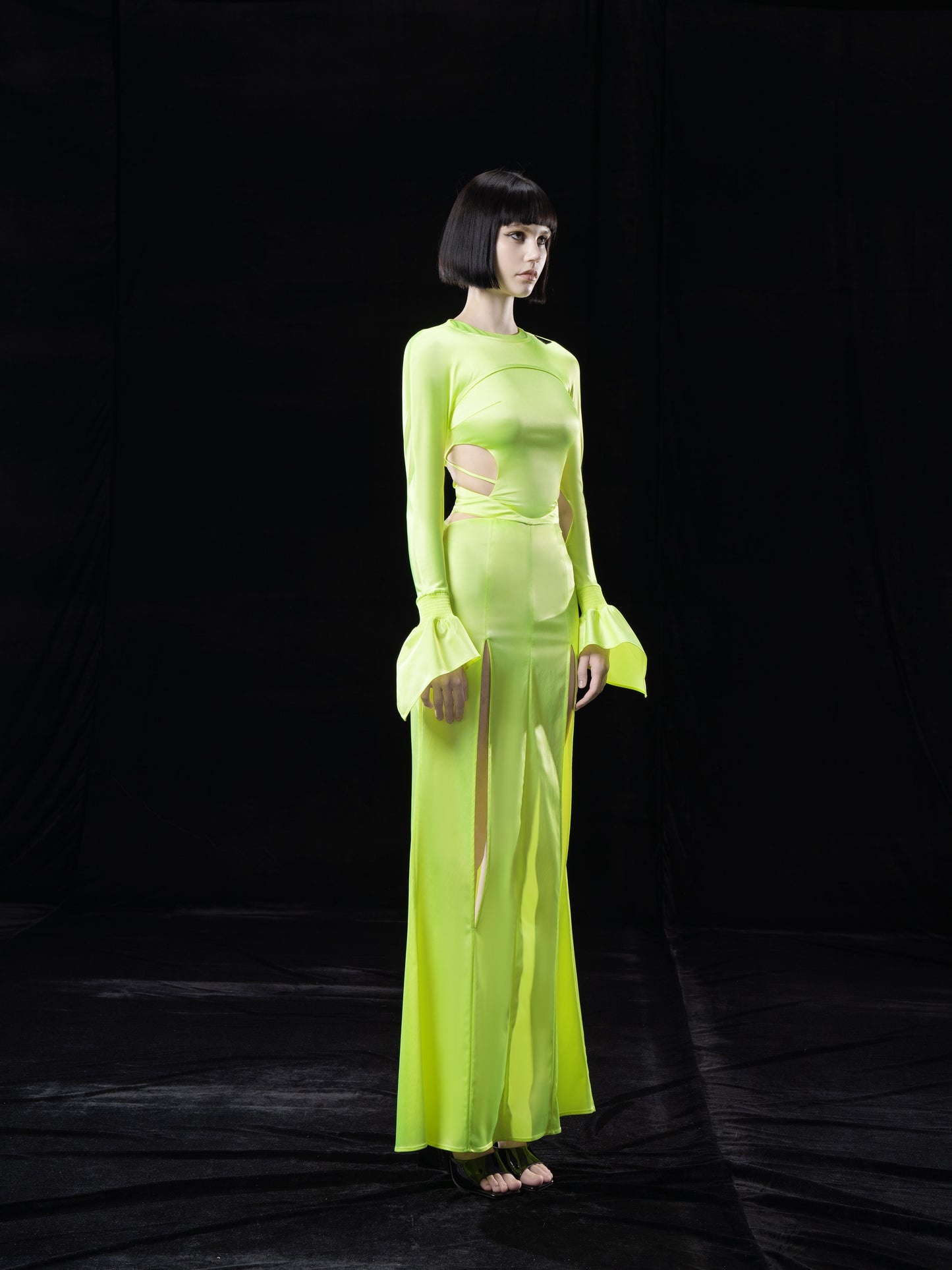 NEON GREEN SUPER-SHORT TOP