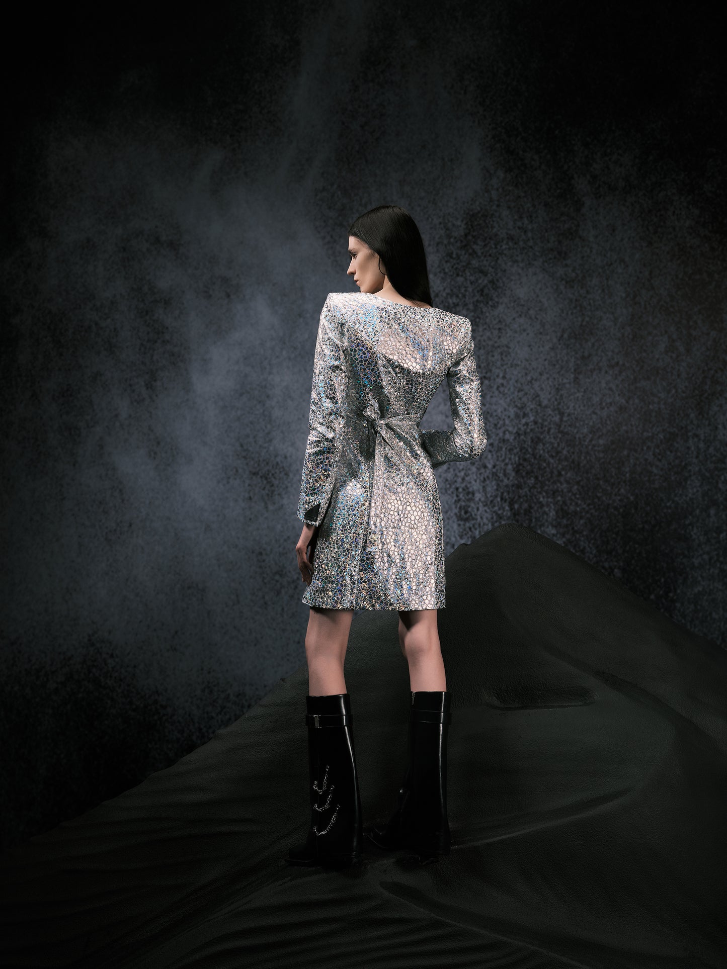 Silver Fish Scale Coat