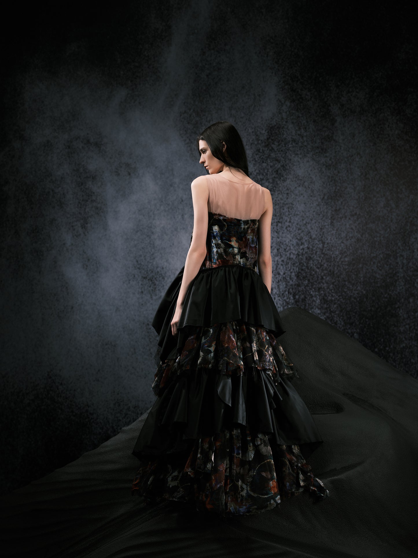 Multiple Ruffles Gown