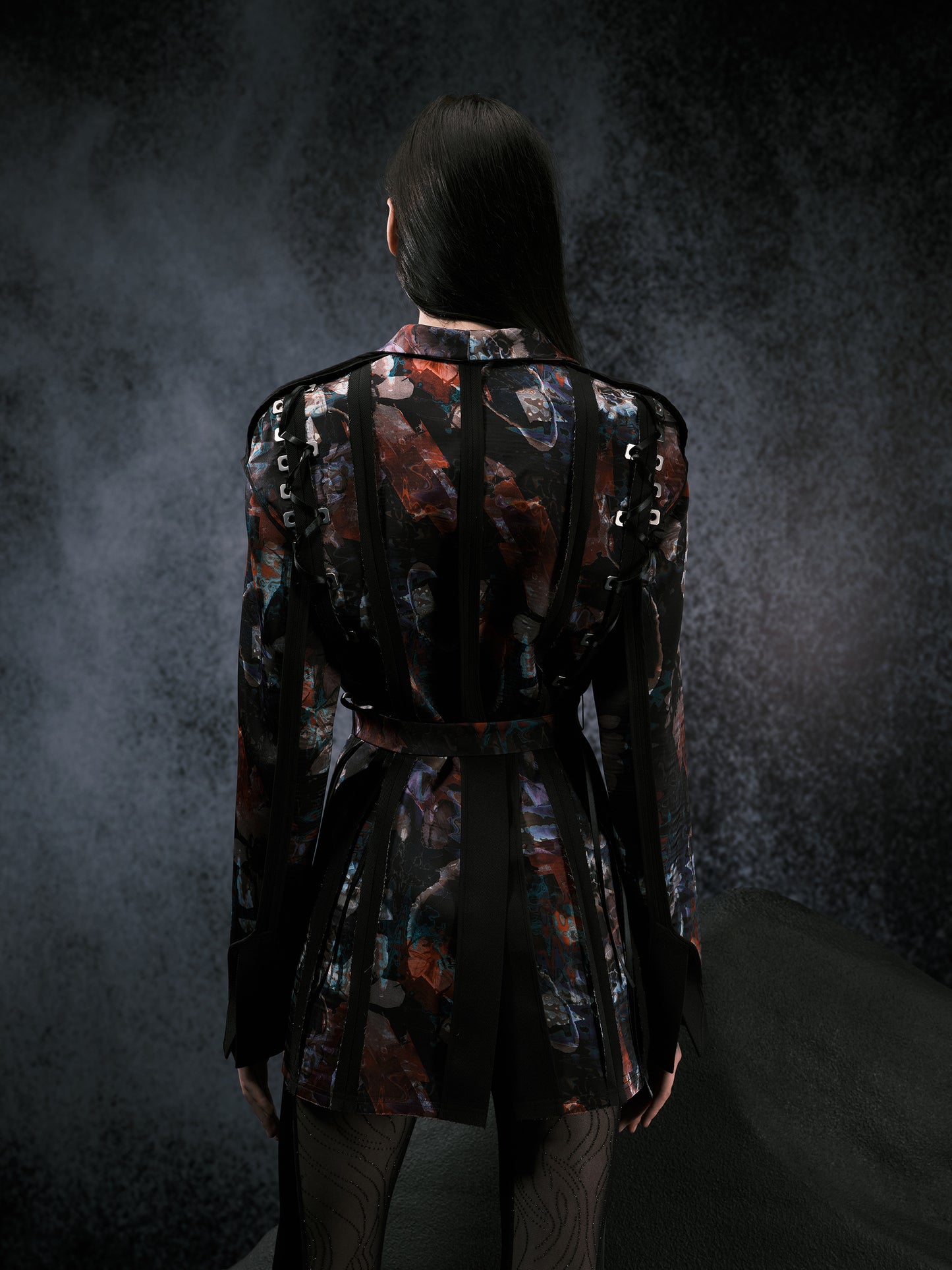 Lace Eyelet DOUBLE-SIDE BLAZER