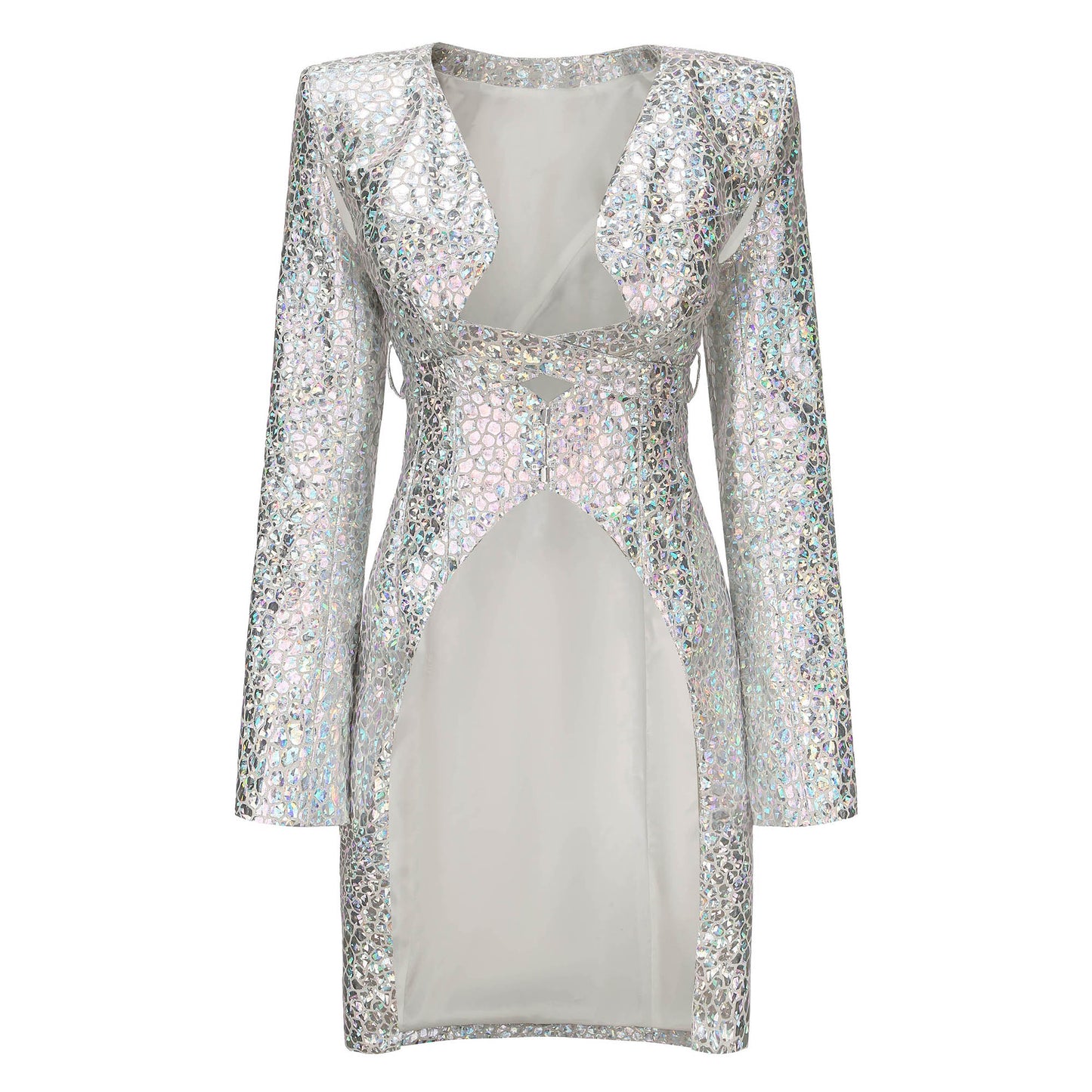 Silver Fish Scale Coat