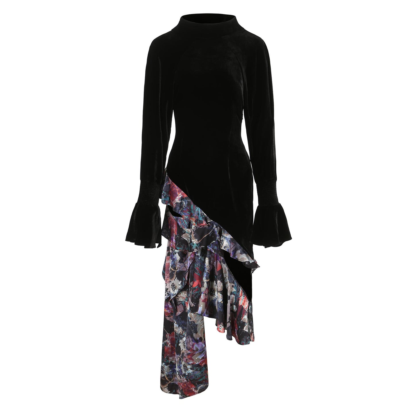 Velvet Print Dress