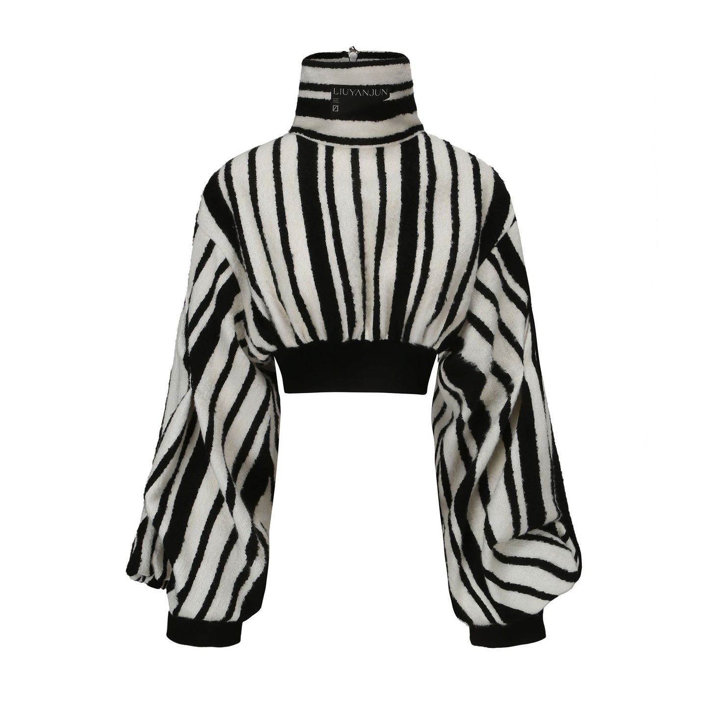 Black-white Stripe Crop Top