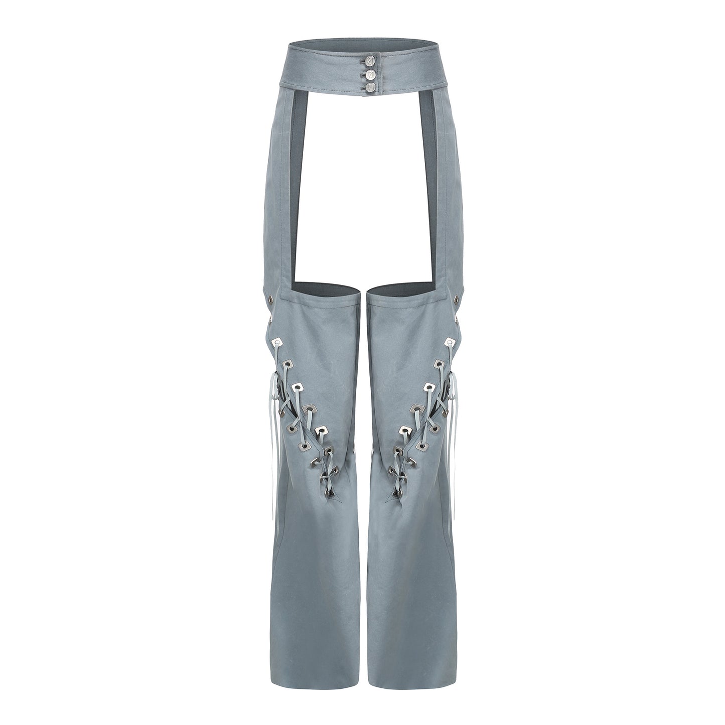 Open-crotch loose jeans