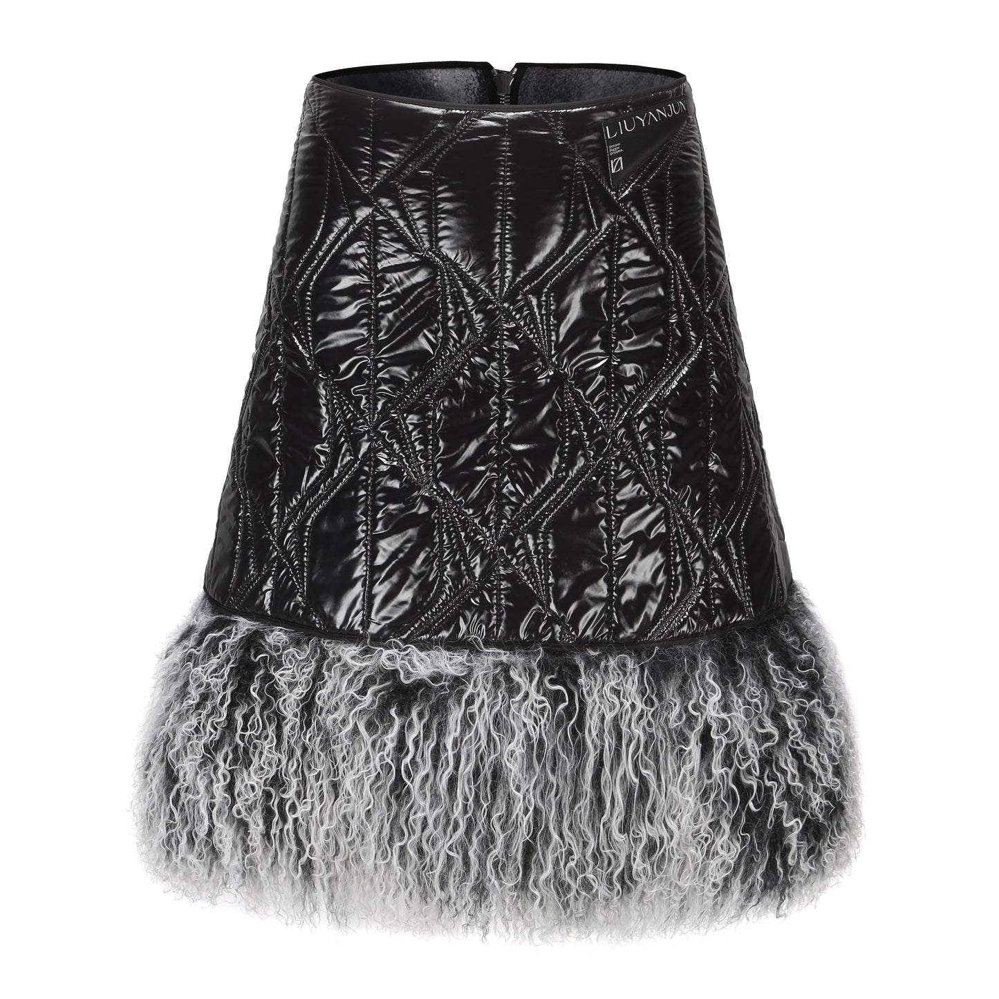 Faux Leather Fur Skirt