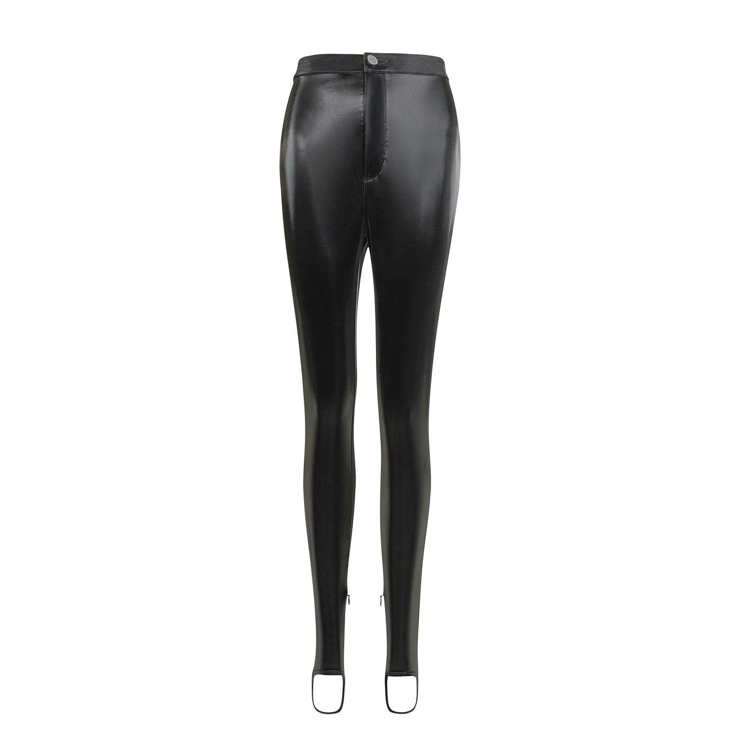 FAUX LEATHER STIRRUP LEGGINGS
