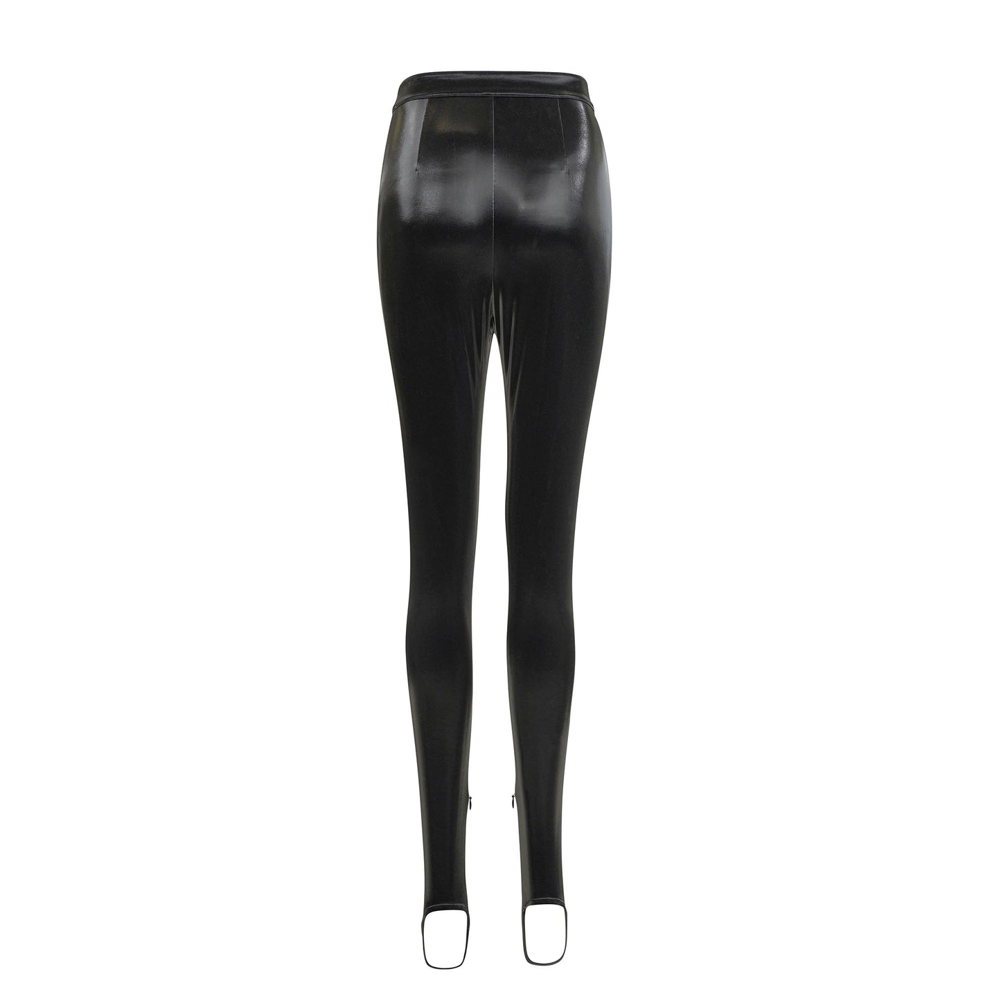 FAUX LEATHER STIRRUP LEGGINGS
