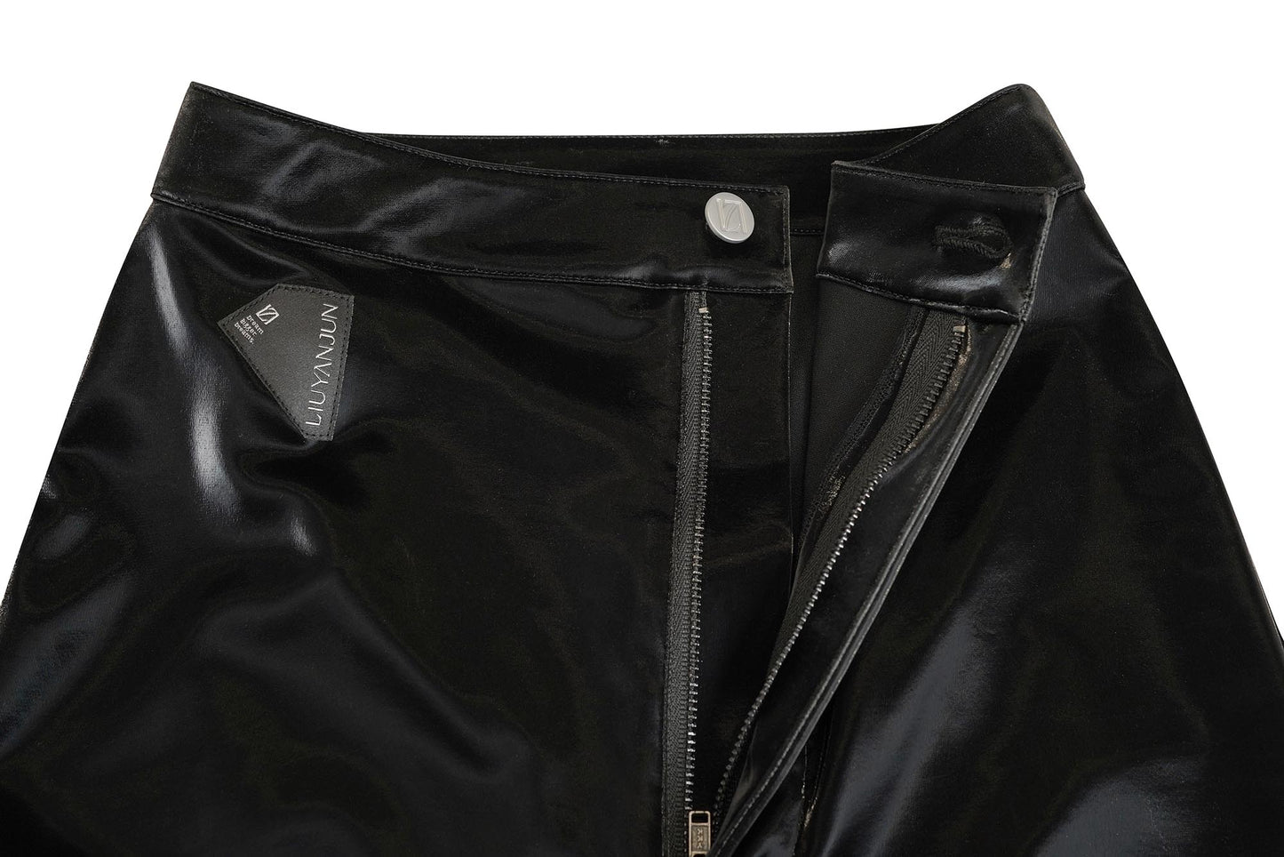 FAUX LEATHER STIRRUP LEGGINGS