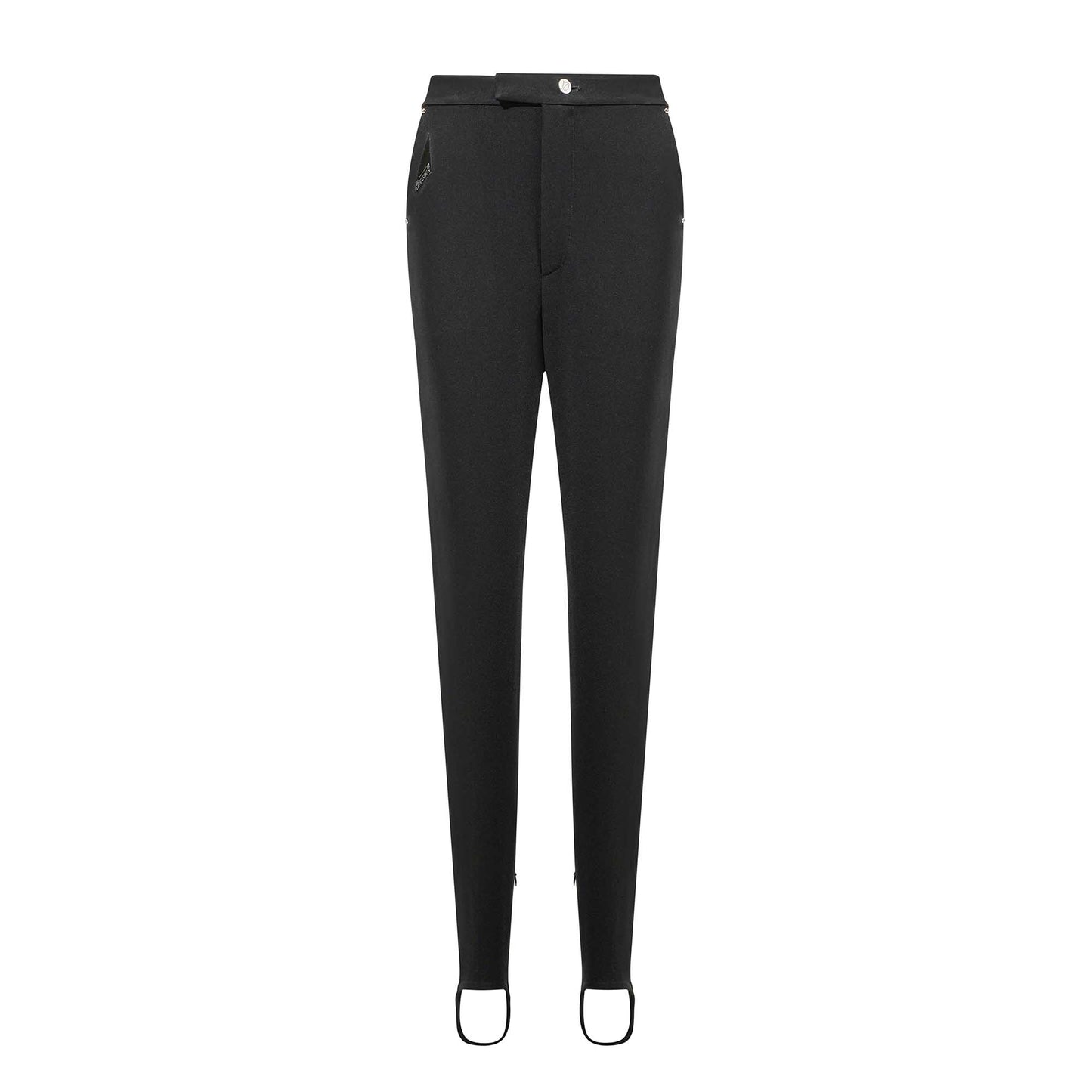 BLACK TAPERED STIRRUP PANTS