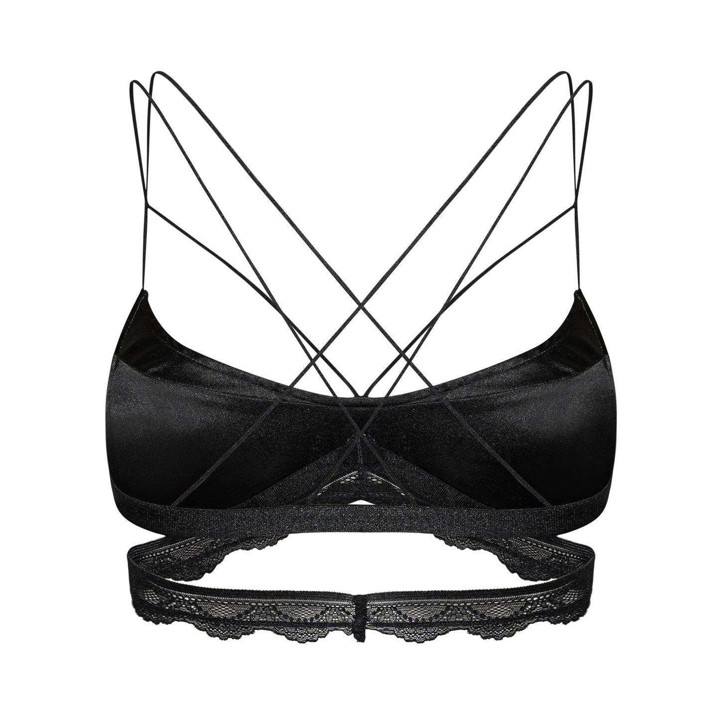 BLACK STRAPS BRALETTE