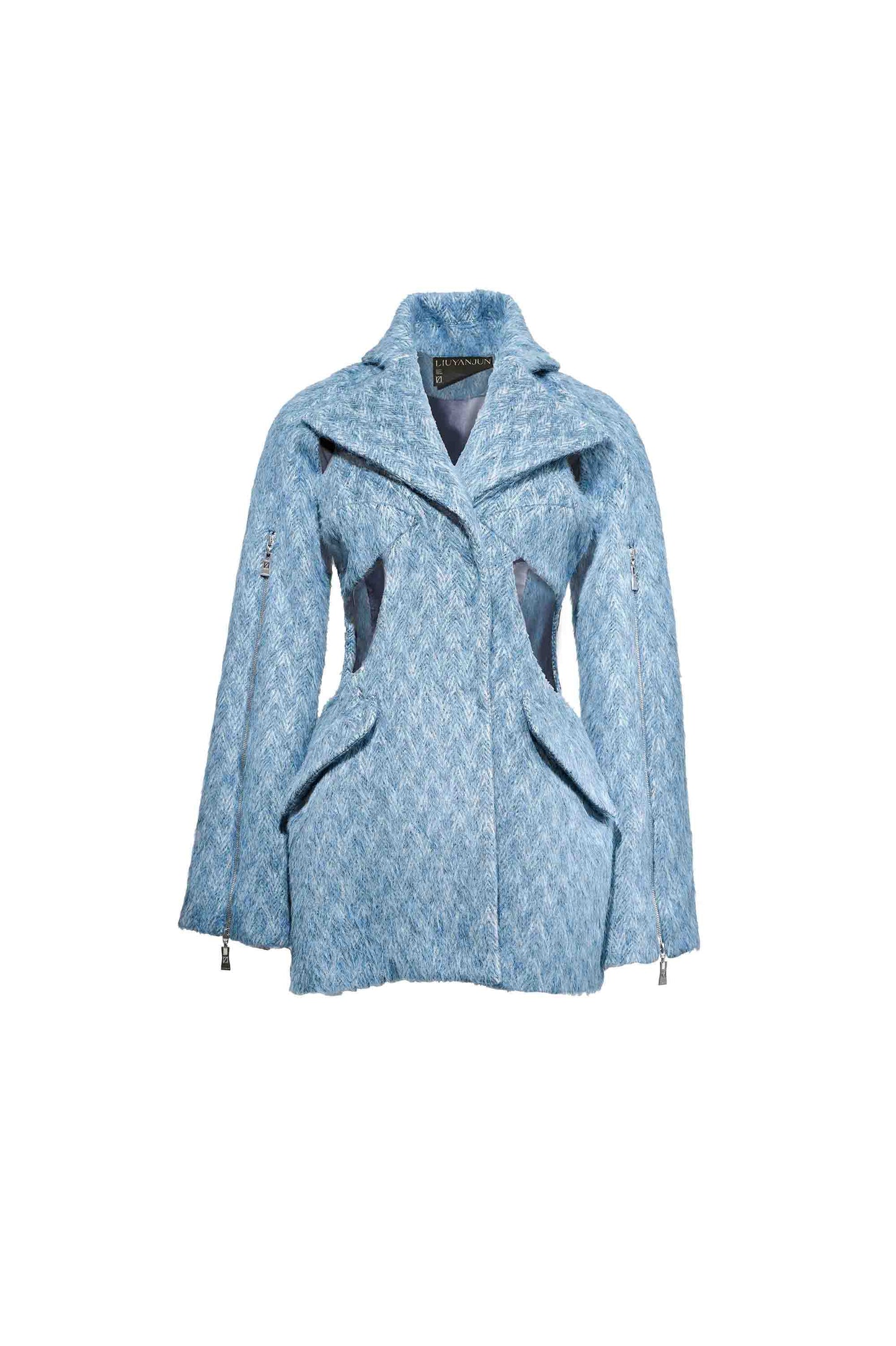 Cut-out Wool Coat