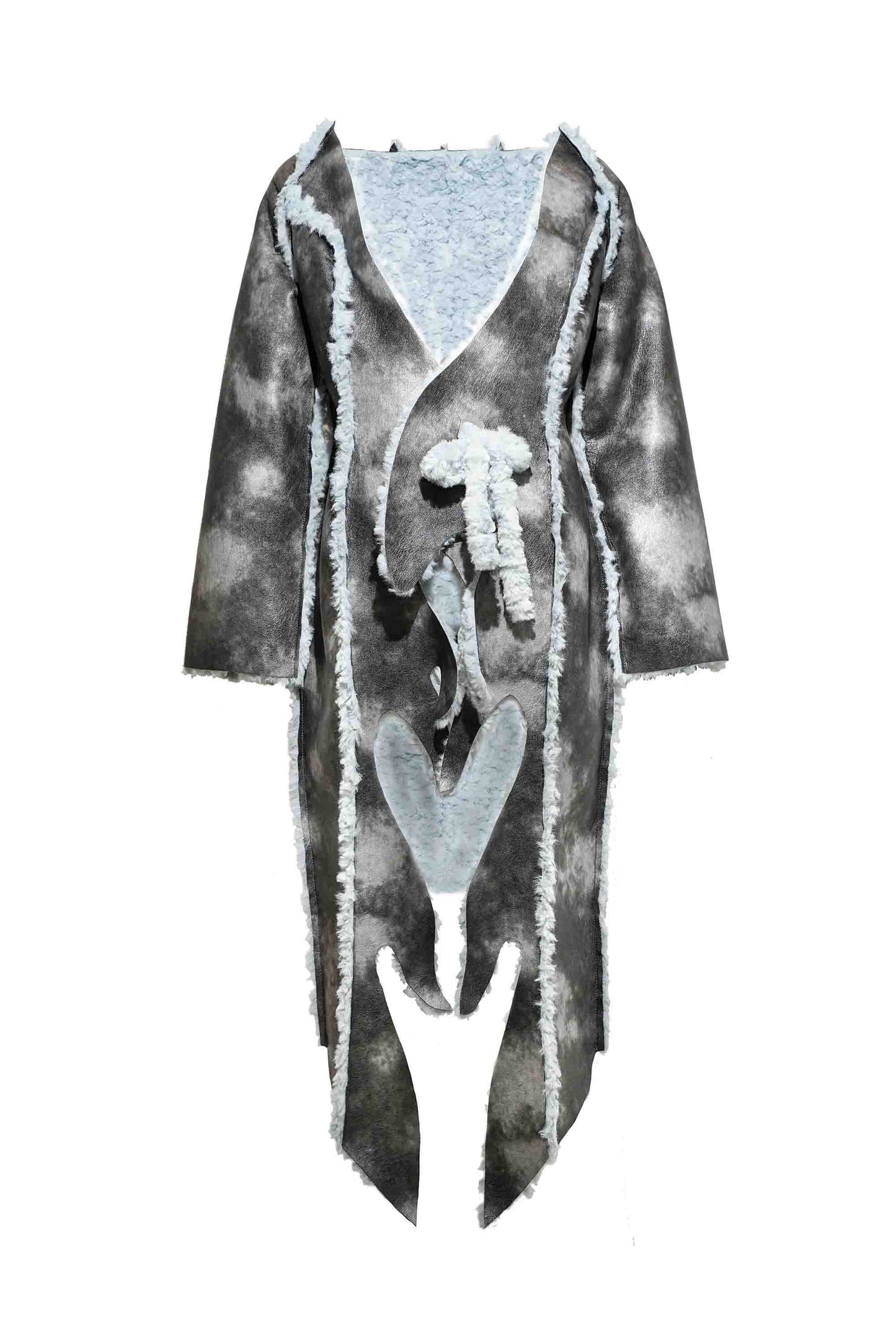 Long faux-fur coat