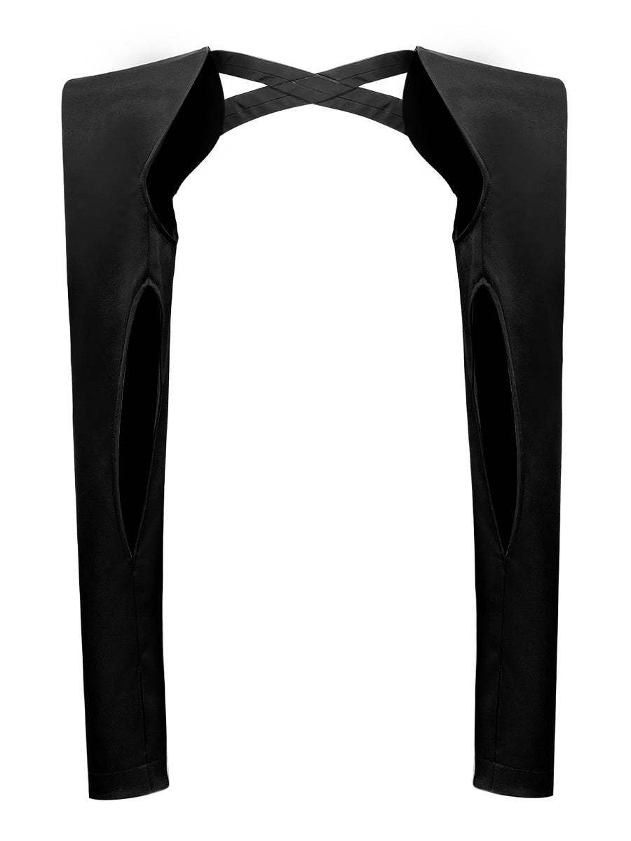 Back Crossed Halterneck Cropped Top