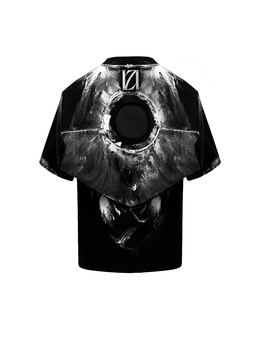 DESTRUCTED T-SHIRT WITH HAND-PAINTING