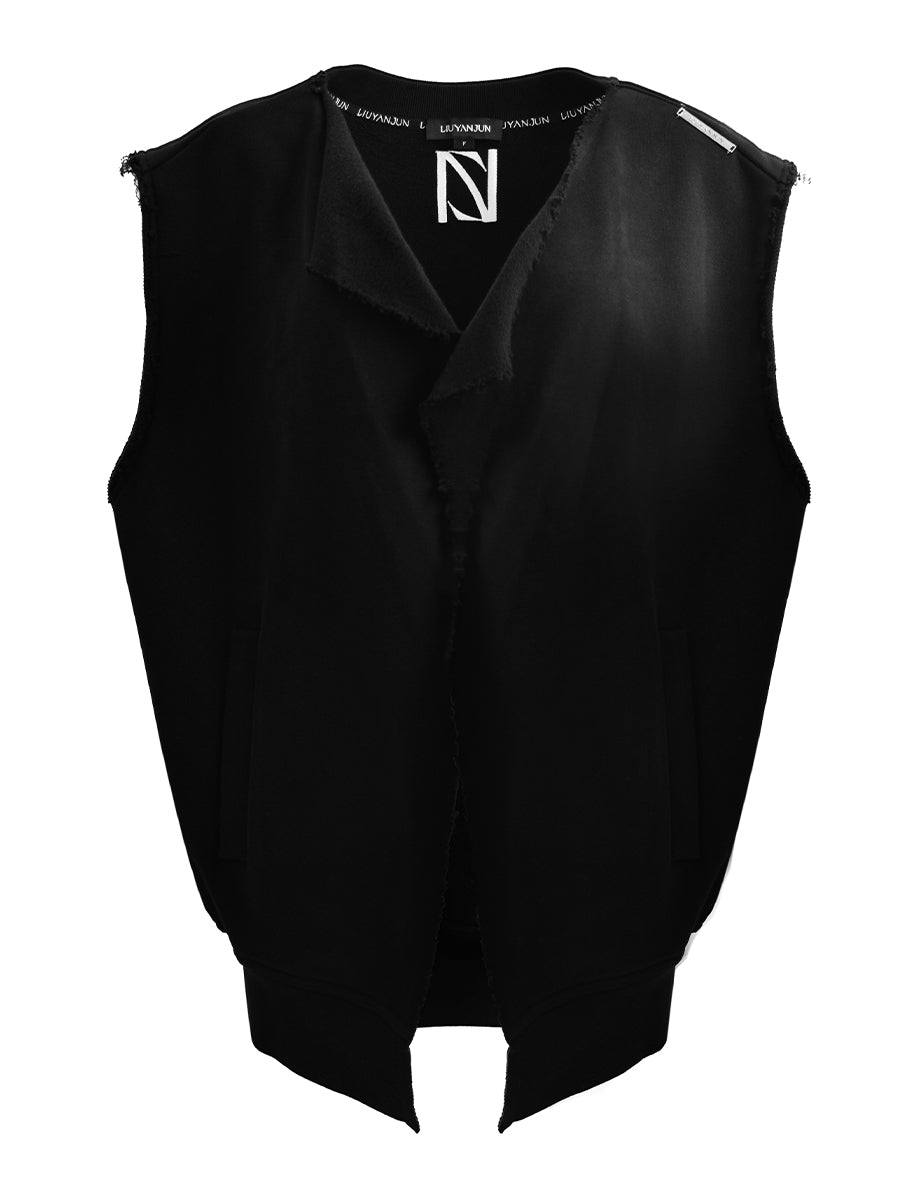 VEST WITH RAW EDGES