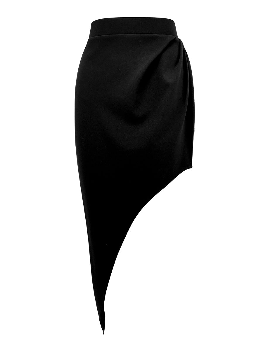 ASYMMETRIC PENCIL SKIRT