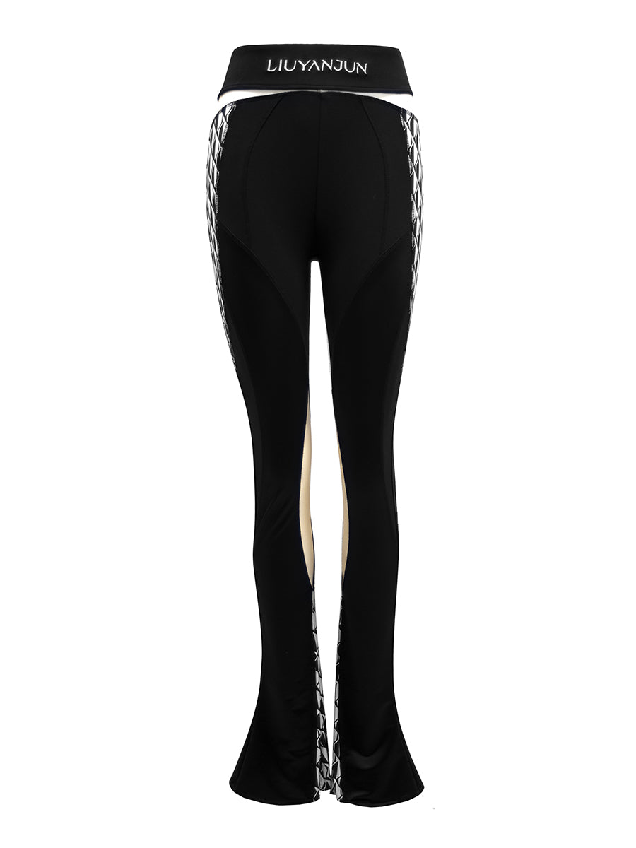 CUT-OUT WAIST SKINNY PANTS