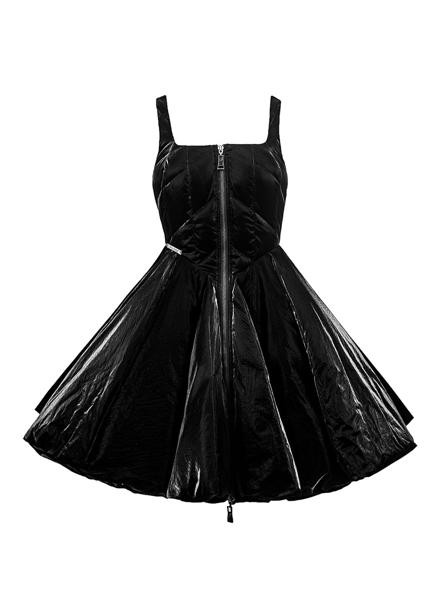 PUFFER PINAFORE DRESS