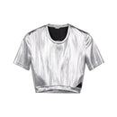 BACKLESS CUTOUT TIE-STRAP SHORT SLEEVE