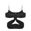 PLEATED TIE-UP BRALETTE