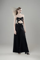 PLEATED TIE-UP BRALETTE
