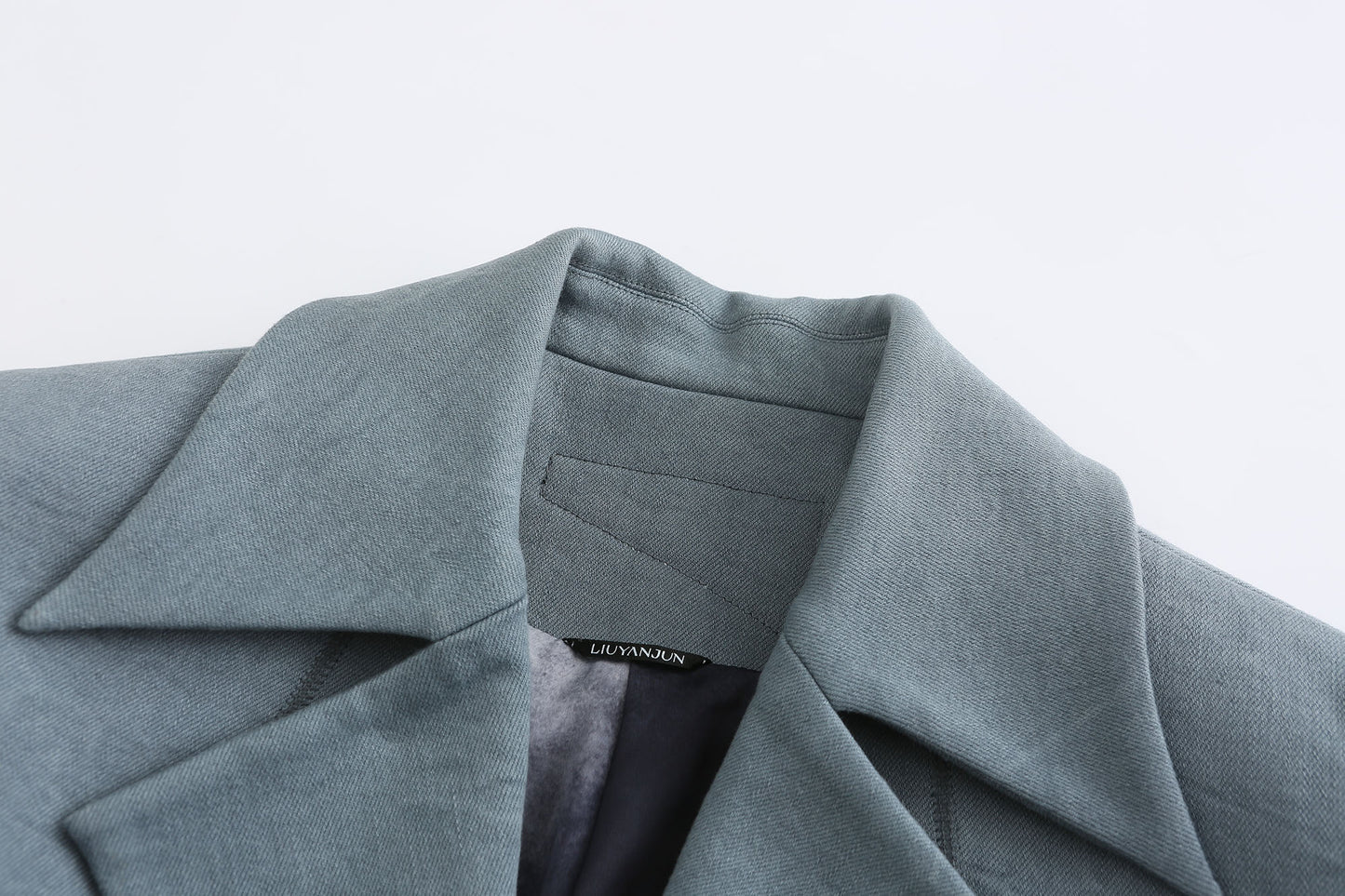 Metal Hook Denim Blazer