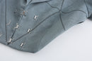 Metal Hook Denim Blazer