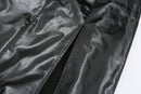 FAUX LEATHER TAILORED MIDI DRESS WITH CUT-OUTS