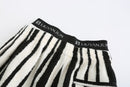 Black-white Stripe Wide leg pants
