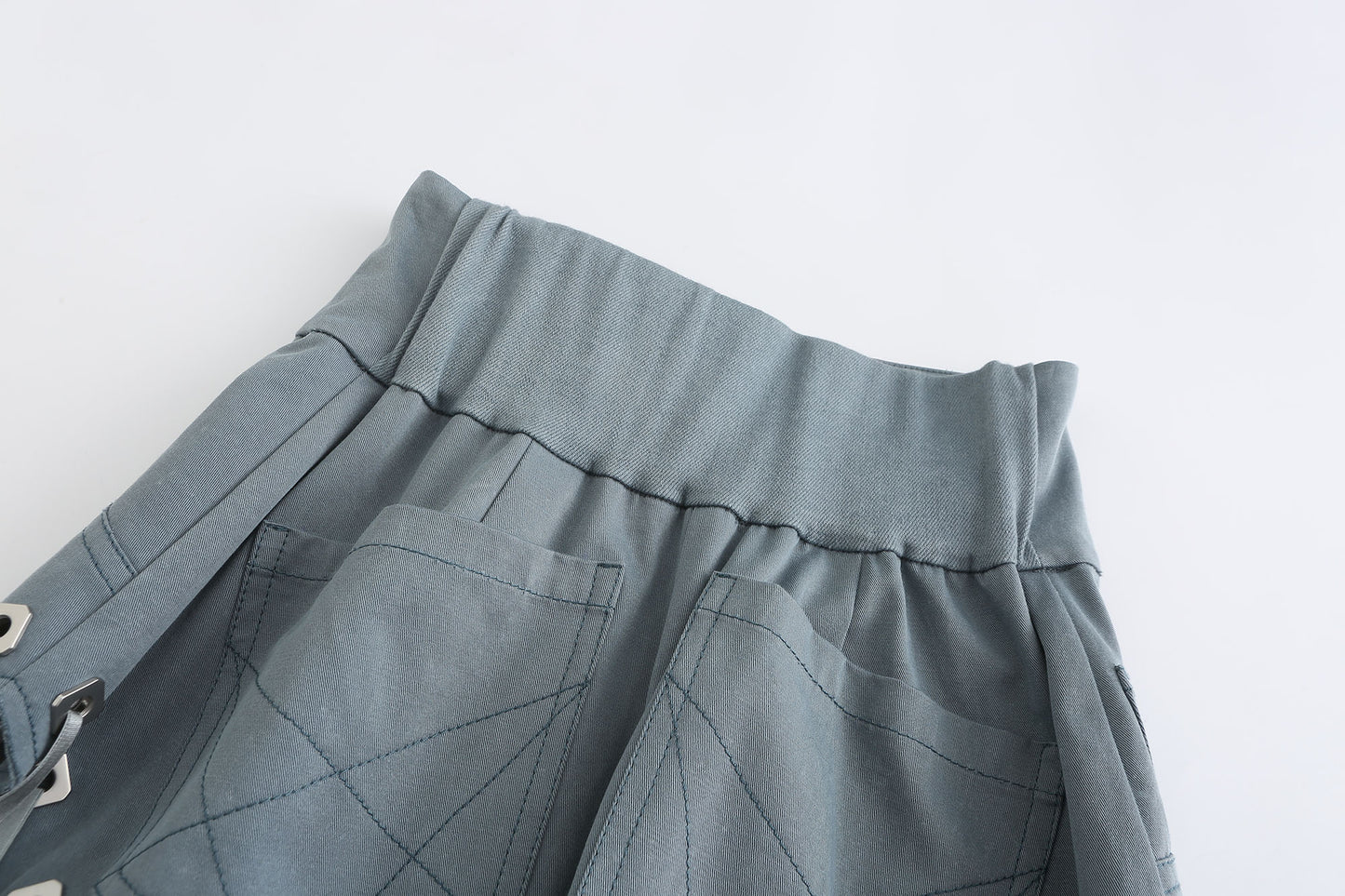 High-waist Strapped Flared Jeans