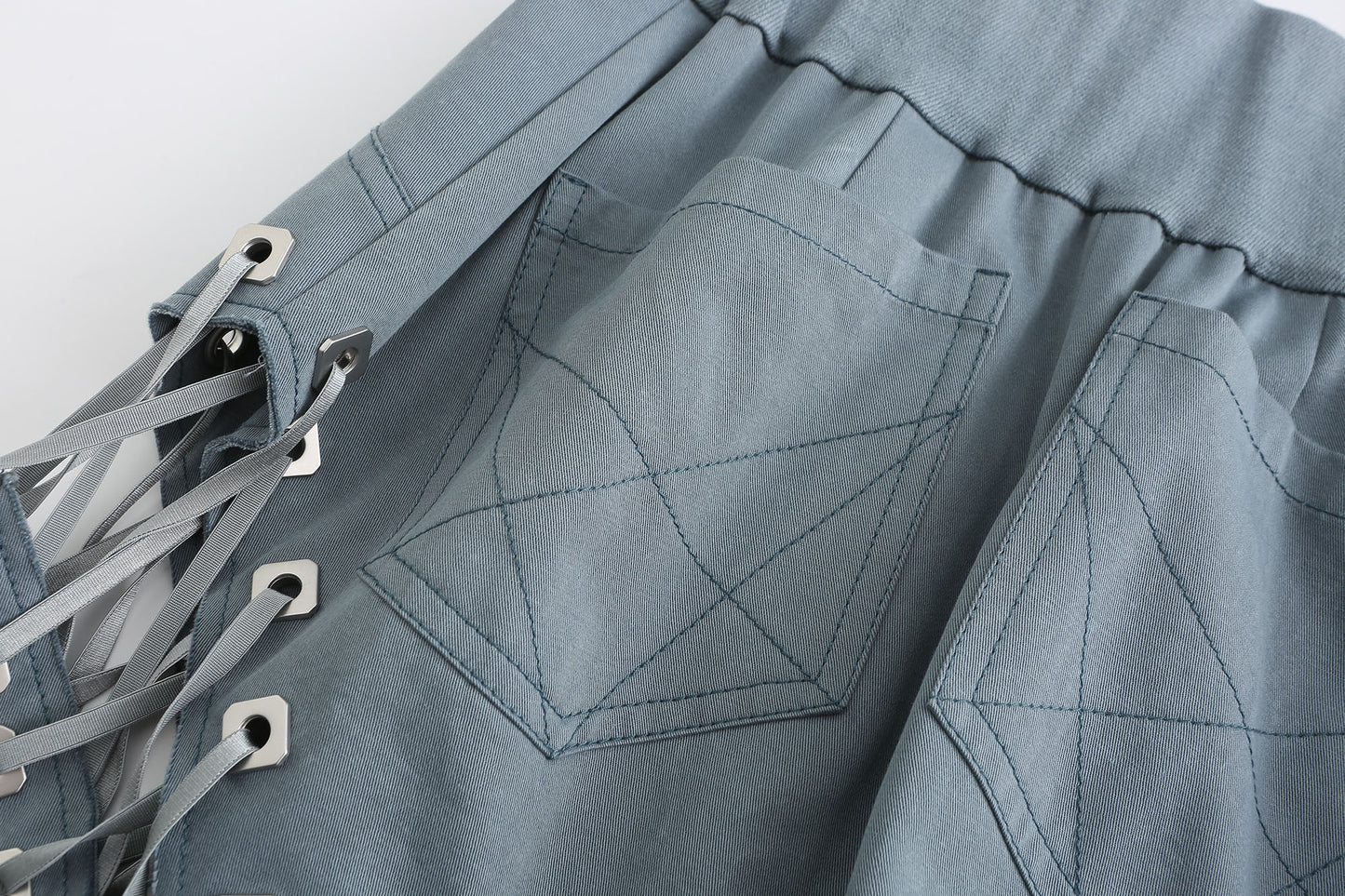 High-waist Strapped Flared Jeans