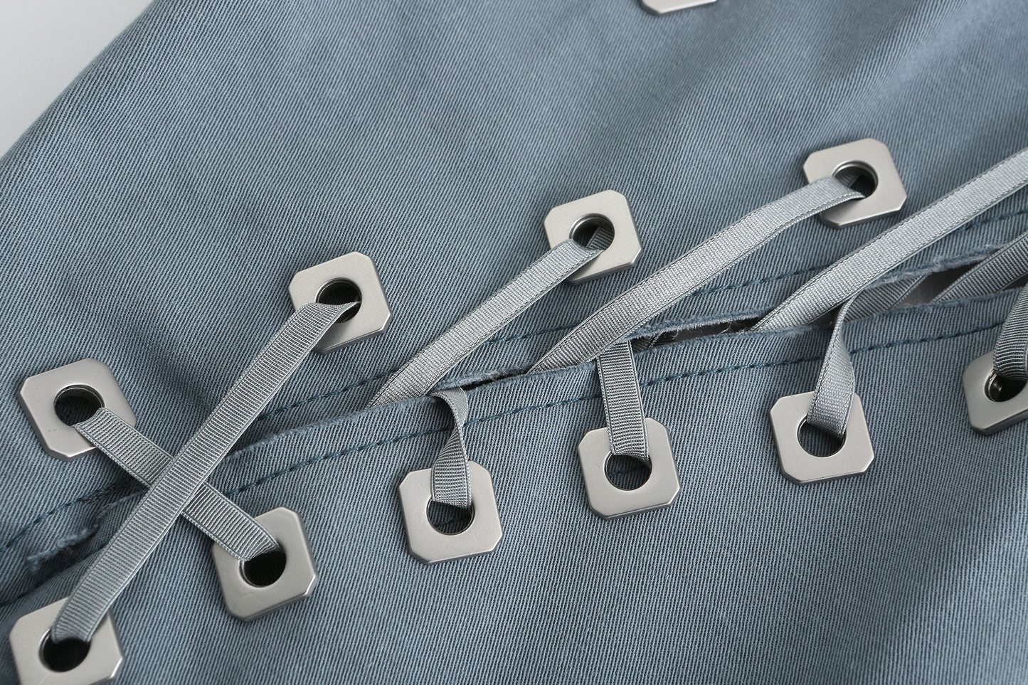 High-waist Strapped Flared Jeans