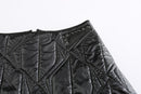 Faux Leather Fur Skirt