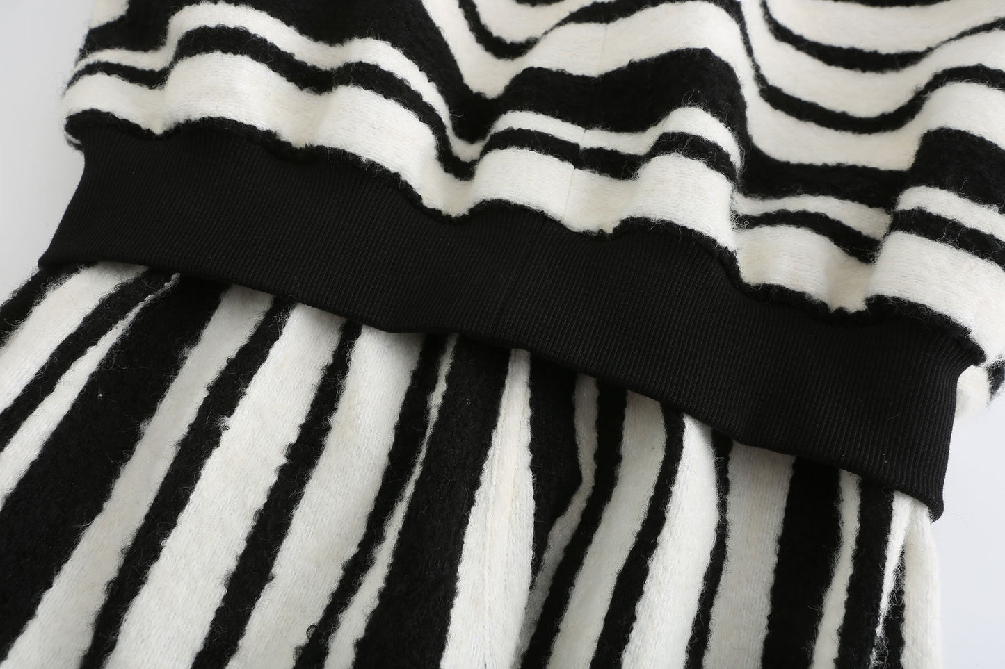 Black-white Stripe Jumpsuit