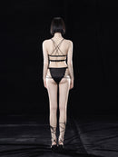 BLACK STRAPS PANTTIE