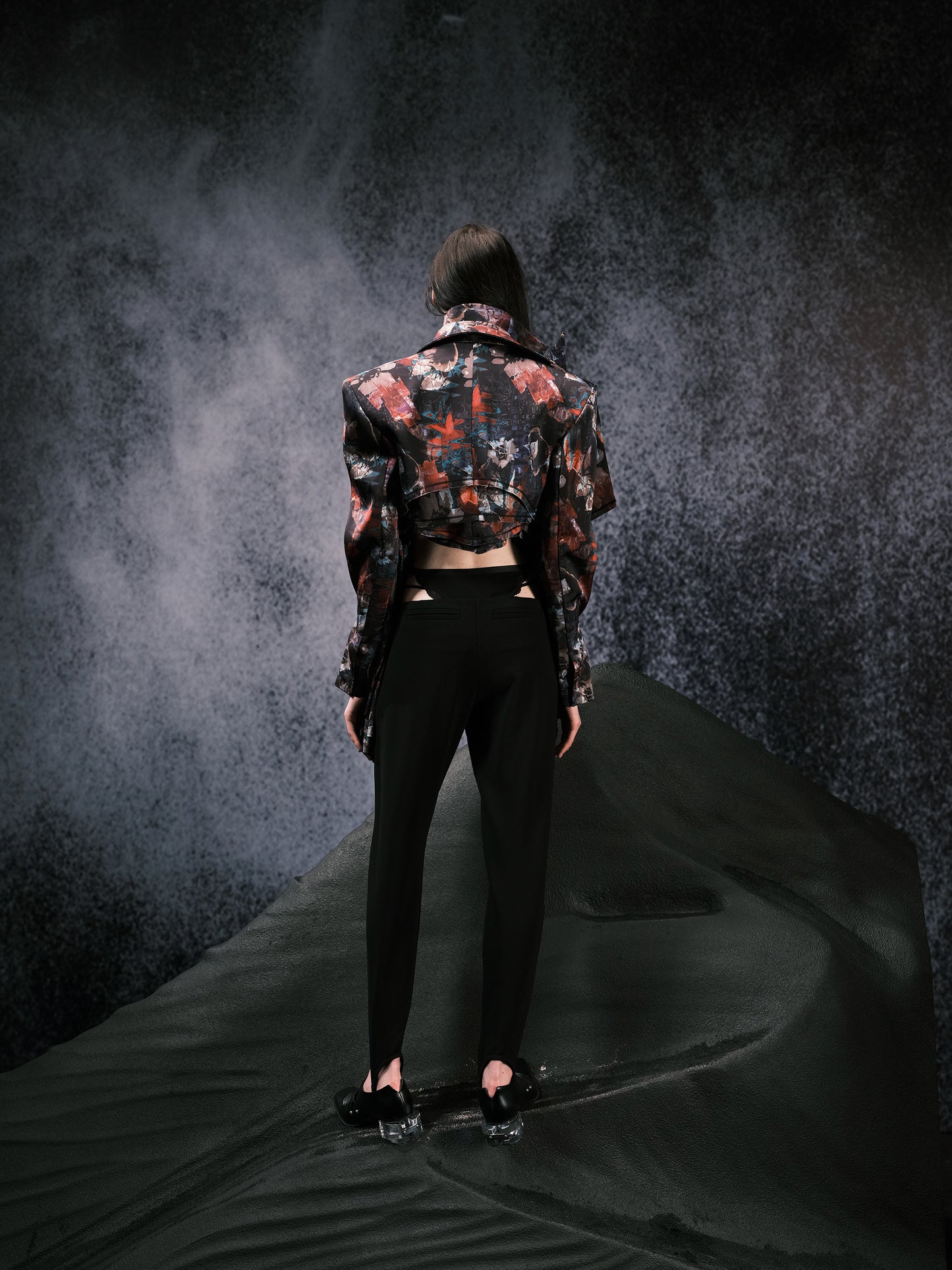 PRINT FOUR-PIECE SUIT