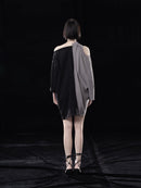 BLACK CONTRAST MULTIWAY WEARING T-SHIRT
