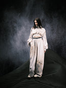 Hand- painted  wide leg pants