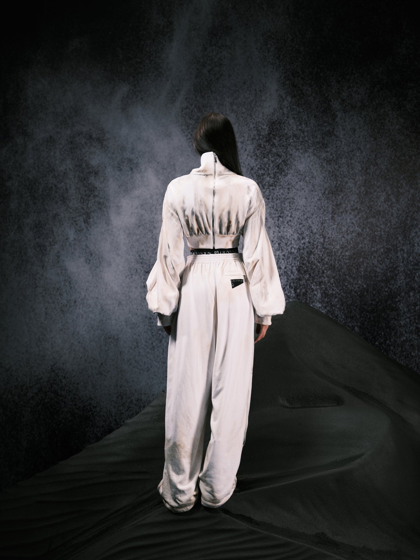 Hand- painted  wide leg pants