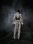 Black-white Stripe Crop Top