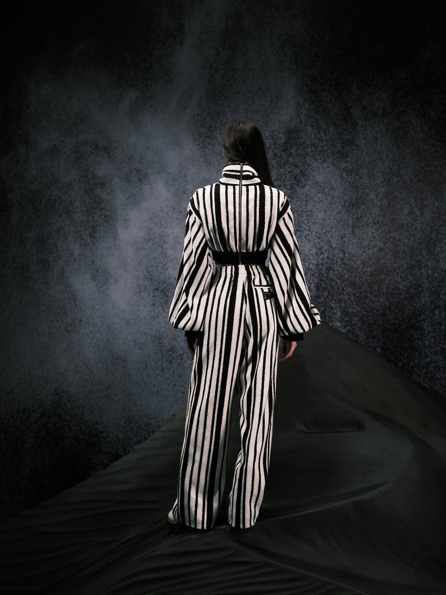 Black-white Stripe Crop Top