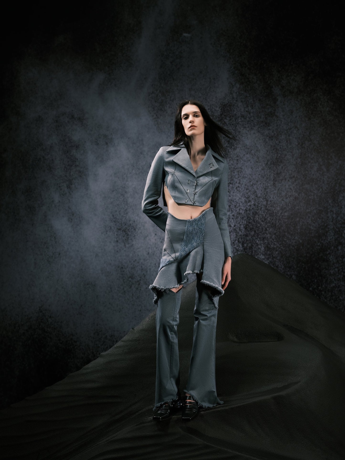 Curved Waist Skirt Jeans