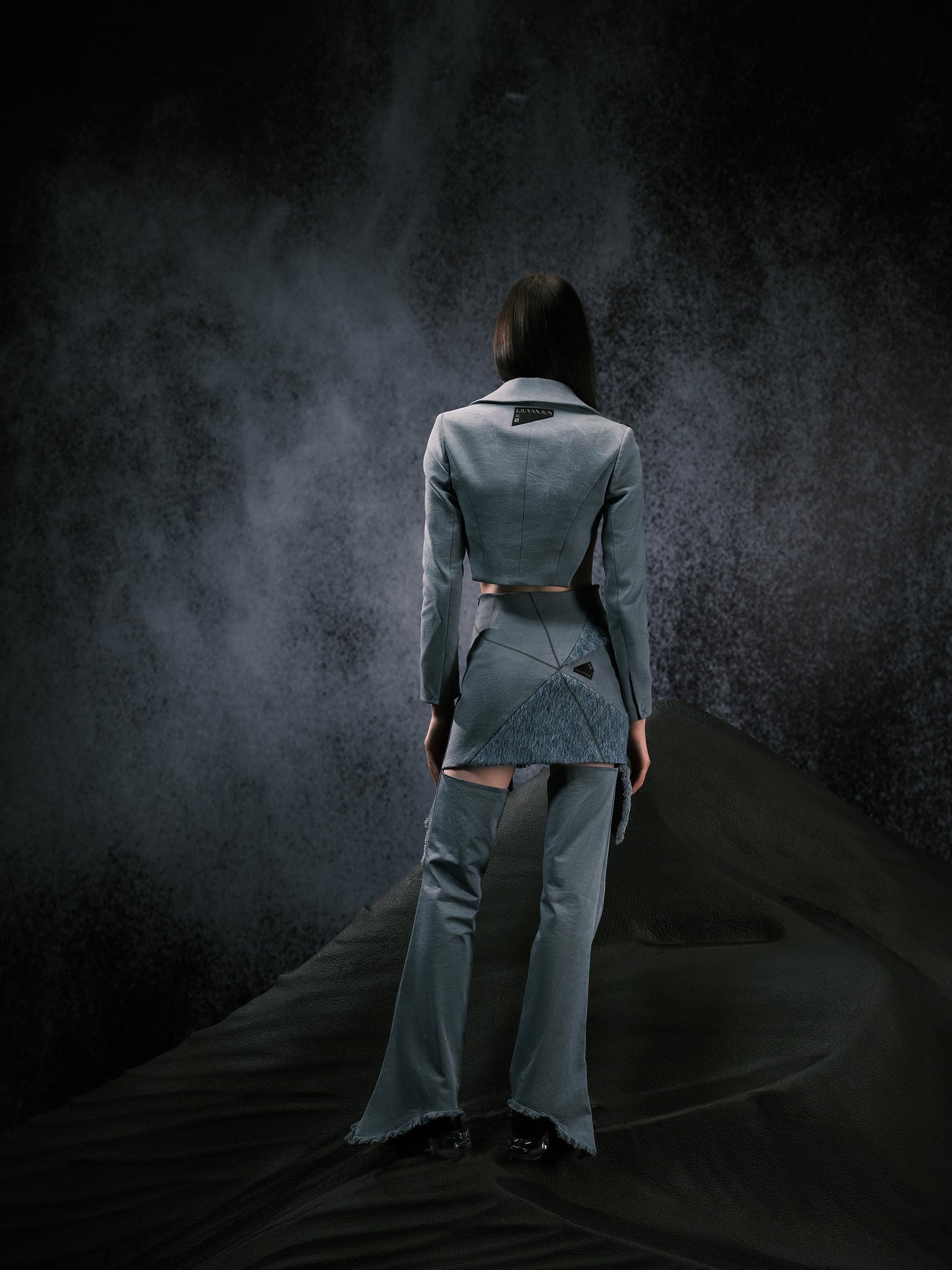 Curved Waist Skirt Jeans