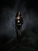 CONTRAST LEATHER STOCKINGS